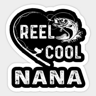 Reel Cool Nana Fishing Lover Mother Day For Grandma Women Sticker